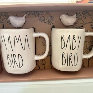 Rae Dunn Cream Ceramic Mug Set for Dining